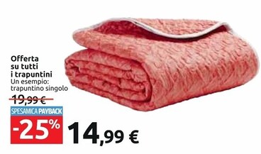 Offerta per Offerta Su Tutti I Trapuntini a 14,99€ in Carrefour Ipermercati
