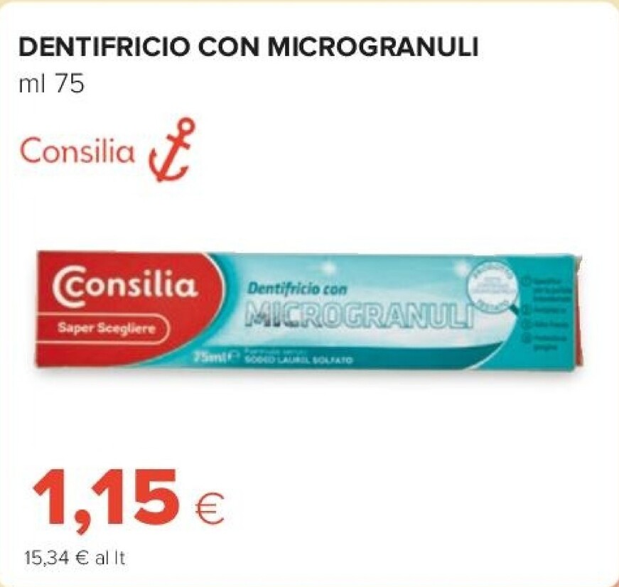Offerta per Consilia Dentifricio Con Microgranuli a 1,15€ in Tigre Amico