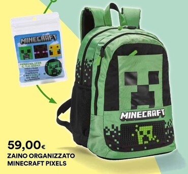 Offerta per Zaino Organizzato Minecraft Pixels a 59€ in Ipercoop