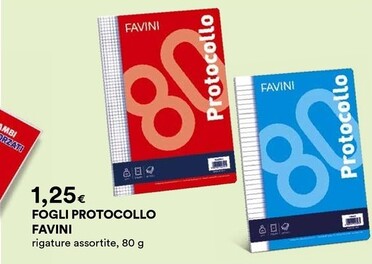 Offerta per Favini Fogli Protocollo a 1,25€ in Ipercoop