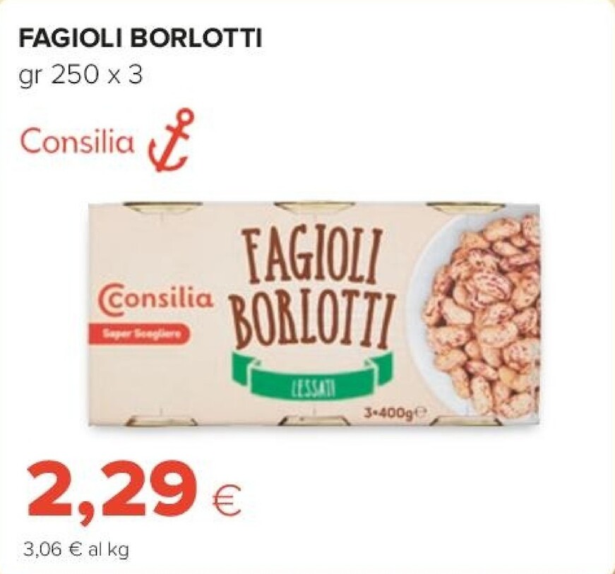 Offerta per Consilia Fagioli Borlotti a 2,29€ in Oasi