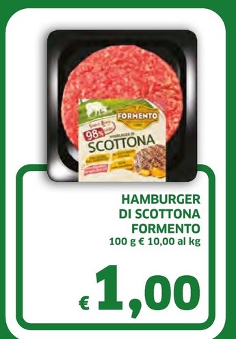 Offerta per Formento Hamburger Di Scottona a 1€ in Ecu