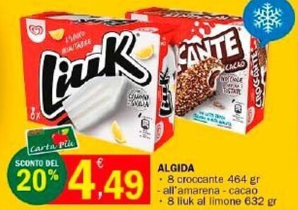 Offerta per Algida 8 Croccante a 4,49€ in Punto Fresco Supermercati