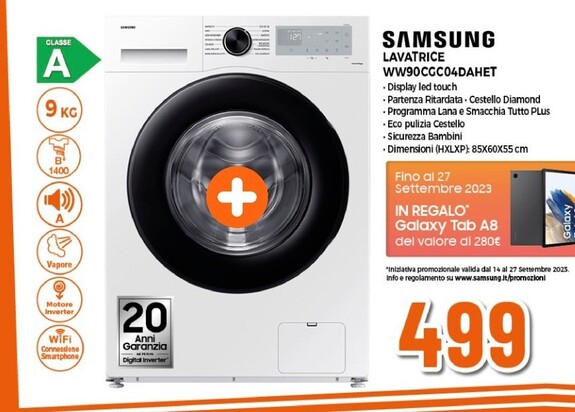 Offerta per Samsung Lavatrice WW90CGC04DAHET a 499€ in Expert