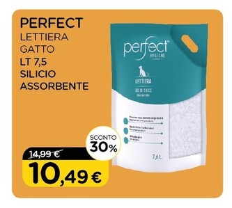 Offerta per Perfect Lettiera Gatto Lt.7,5 Silicio Assorbente a 10,49€ in Arcaplanet