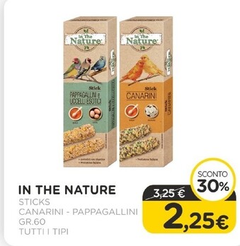 Offerta per In The Nature Sticks Canarini, Pappagallini Gr.60 Tutti I Tipi a 2,25€ in Arcaplanet