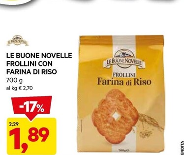 Offerta per Le buone novelle Frollini Con Farina Di Riso a 1,89€ in Dpiu