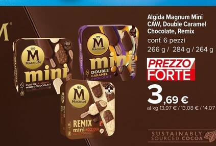 Offerta per Algida Magnum Mini CAW a 3,69€ in Carrefour Express