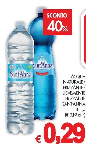 Offerta per Sant'anna Acqua Naturale a 0,29€ in Prestofresco
