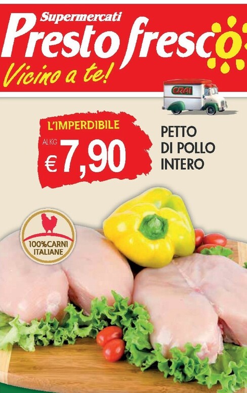 Offerta per Petto Di Pollo Intero a 7,9€ in Prestofresco