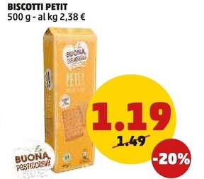 Offerta per La buona pasticceria Biscotti Petit a 1,19€ in PENNY