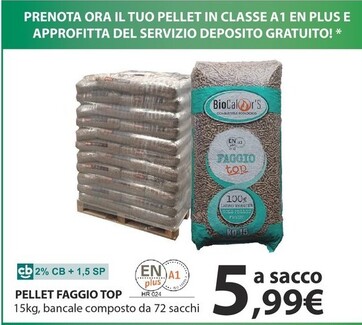 Offerta per Biocalors - Pellet Faggio Top a 5,99€ in Kreo Brico e Casa
