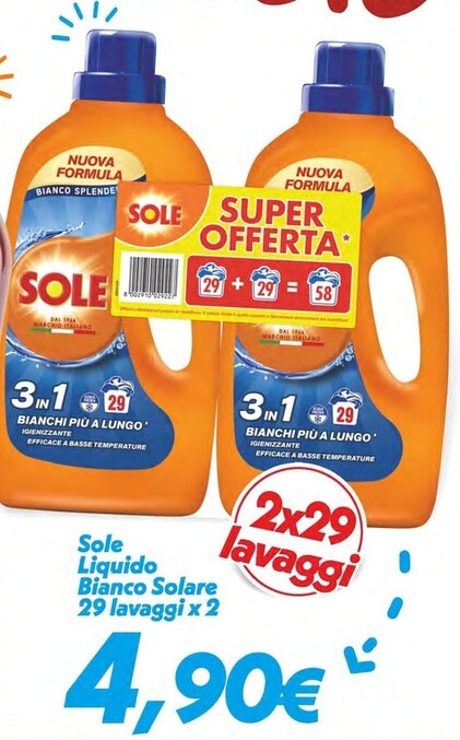 Offerta per Sole Liquido Bianco Solare a 4,9€ in Iper Super Conveniente