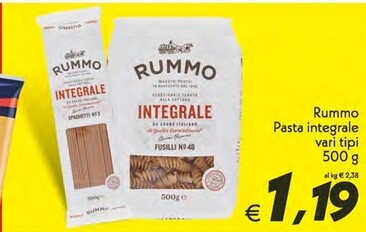 Offerta per Rummo Pasta Integrale a 1,19€ in Iper Super Conveniente