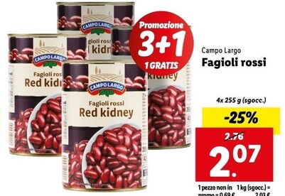 Offerta per Campo largo Fagioli Rossi a 2,07€ in Lidl
