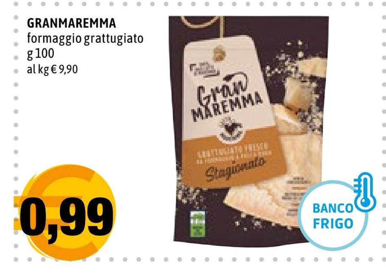 Offerta per Gran Maremma Formaggio Grattugiato a 0,99€ in Hurrà Discount