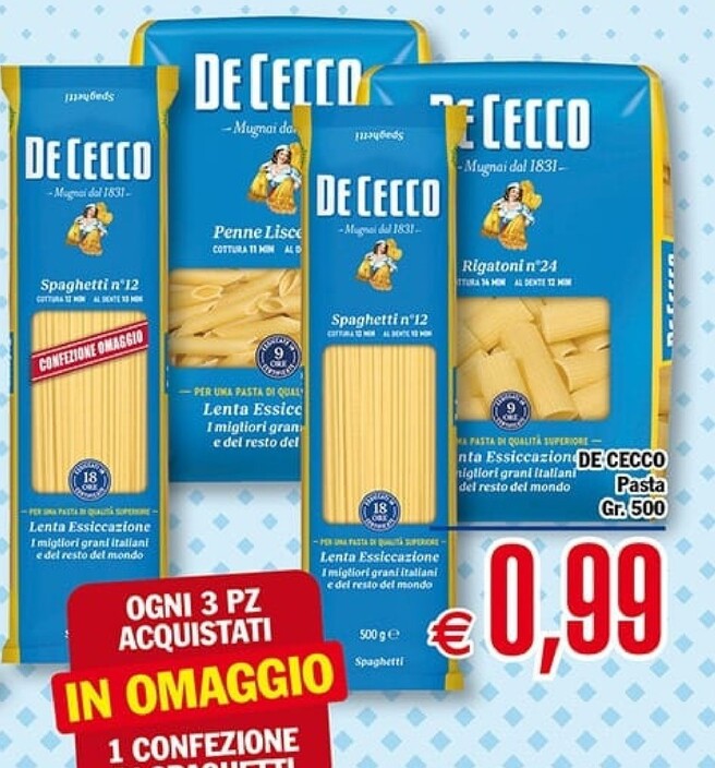 Offerta per De Cecco Pasta a 0,99€ in Contè