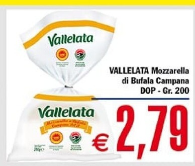 Offerta per Vallelata Mozzarella Di Bufala Campana a 2,79€ in Contè