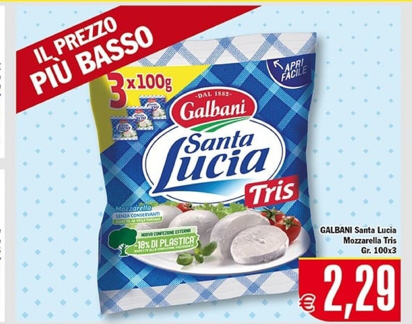 Offerta per Galbani Santa Lucia Mozzarella Tris a 2,29€ in Contè