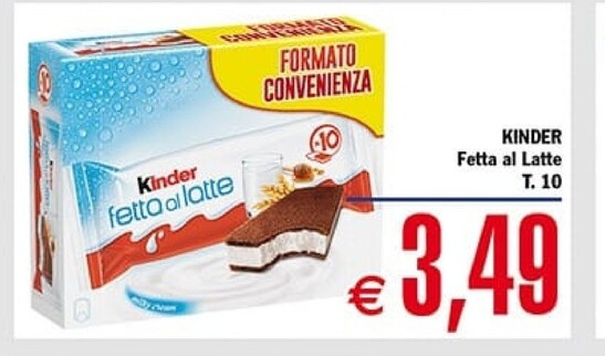 Offerta per Ferrero Kinder Fetta Al Latte a 3,49€ in Contè