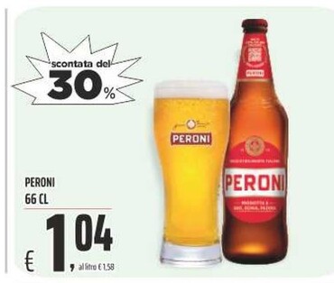 Offerta per Peroni 66 cl a 1,04€ in Coop