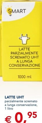 Offerta per Smart Latte Parzialmente Scremato UHT A Lunga Conservazione a 0,95€ in Esselunga