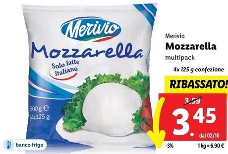 Offerta per Merivio Mozzarella a 3,45€ in Lidl