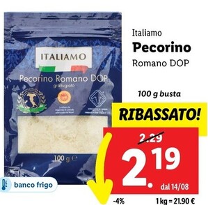 Offerta per Italiamo Pecorino a 2,19€ in Lidl