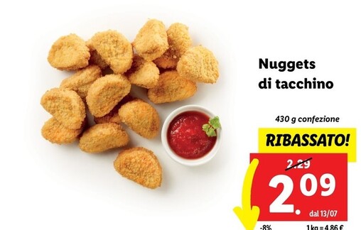 Offerta per Nuggets Di Tacchino a 2,09€ in Lidl