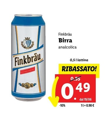 Offerta per Finkbrau Birra a 0,49€ in Lidl