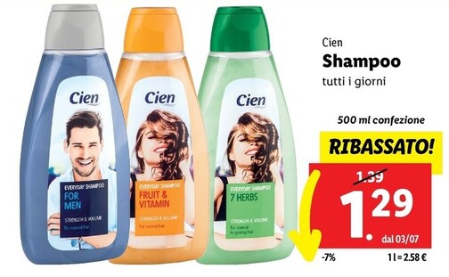 Offerta per Cien Shampoo a 1,29€ in Lidl