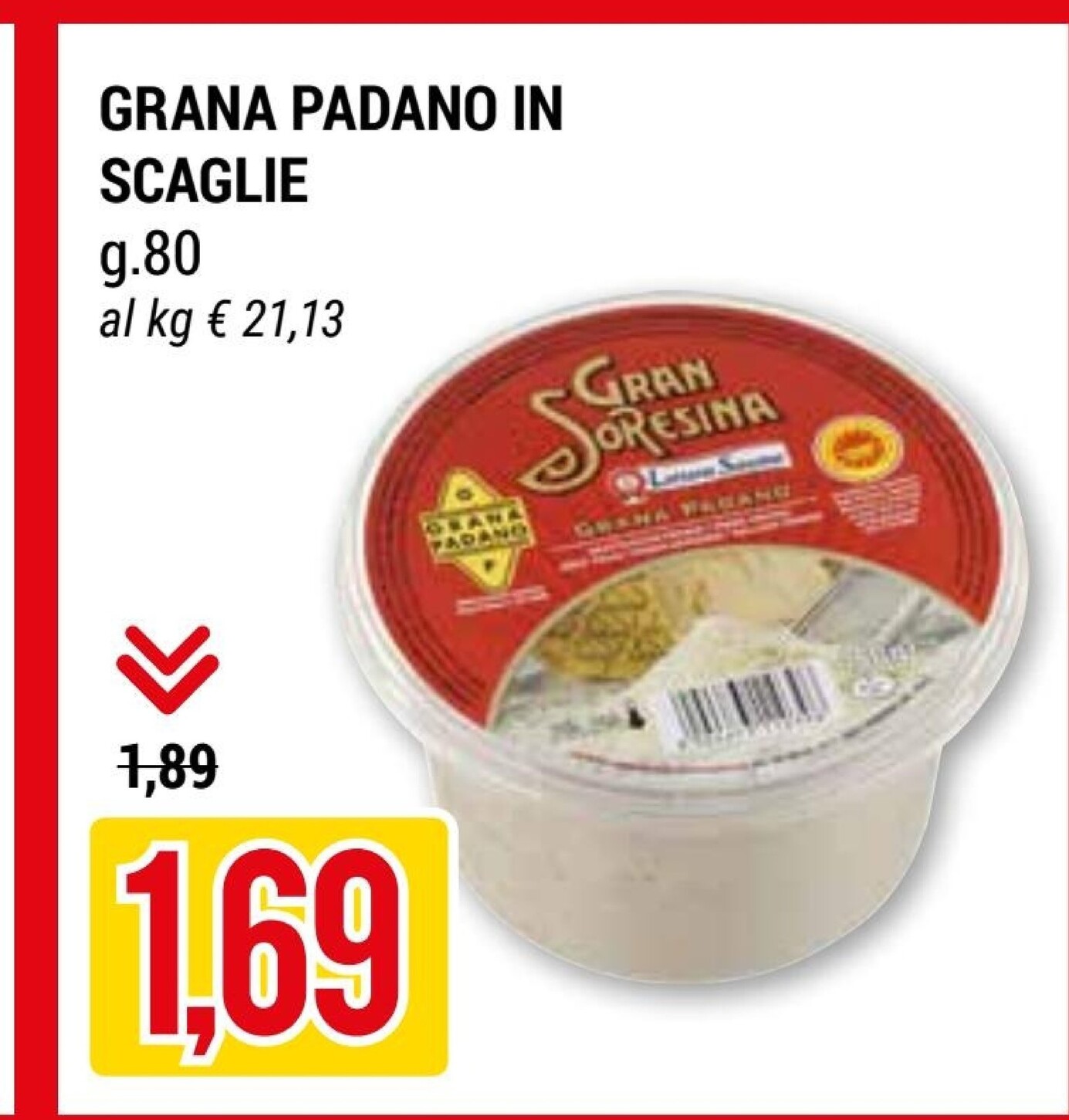 Offerta per Latteria Soresina Grana Padano In Scaglie a 1,69€ in Hardis