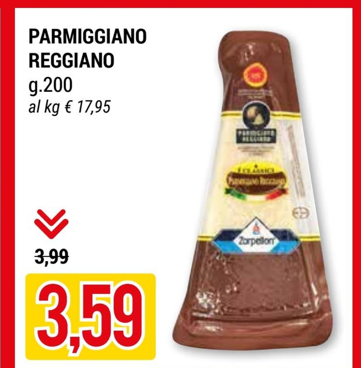 Offerta per Zarpellon Parmigiano Reggiano a 3,59€ in Hardis