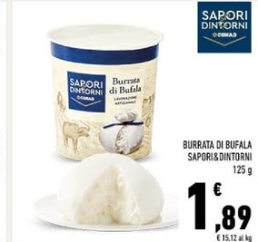 Offerta per Sapori & Dintorni Burrata Di Bufala a 1,89€ in Conad Superstore