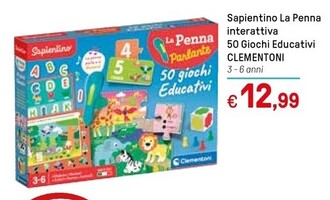 Offerta per Clementoni Sapientino La Penna Interattiva 50 Giochi Educativi a 12,99€ in Iper La grande i