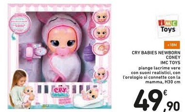 Offerta per Imc toys Cry Babies Newborn Coney a 49,9€ in Conad Superstore