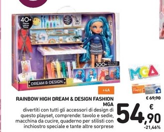 Offerta per Mga entertainment Rainbow High Dream & Design Fashion a 54,9€ in Spazio Conad