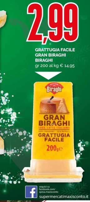 Offerta per Grattugia Facile Gran Biraghi a 2,99€ in Maxisconto Supermercati