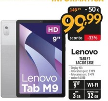 Offerta per Lenovo - Tablet ZAC30123SE a 99,99€ in Sinergy