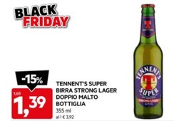 Offerta per Tennent's - Super Birra Strong Lager Doppio Malto Bottiglia a 1,39€ in Dpiu