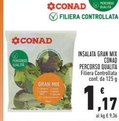 Offerta per Conad - Insalata Gran Mix Percorso Qualita a 1,17€ in Conad City
