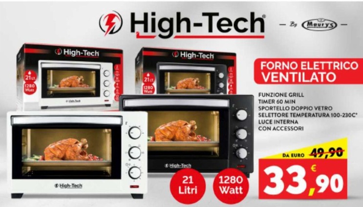 Offerta per Hightec - Forno Elettrico Ventilato a 33,9€ in Maury's