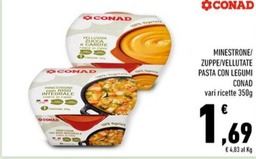 Offerta per Conad - Minestrone/ Zuppe/Vellutate Pasta Con Legumi a 1,69€ in Conad