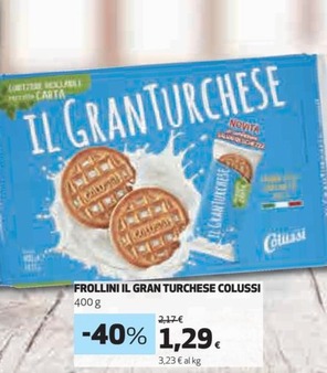 Offerta per Colussi - Frollini Il Gran Turchese a 1,29€ in Coop