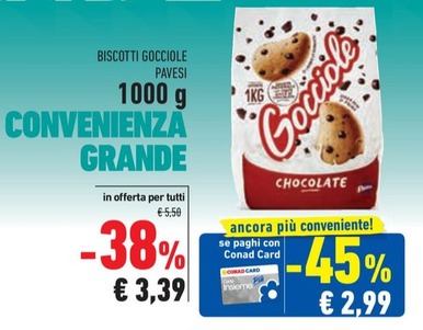 Offerta per Pavesi - Biscotti Gocciole a 3,39€ in Conad Superstore