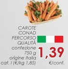 Offerta per Conad - Carote Percorso Qualità a 1,39€ in Conad Superstore