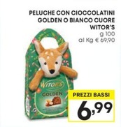 Offerta per Witor's - Peluche Con Cioccolatini Golden O Bianco Cuore a 6,99€ in Pam