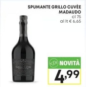 Offerta per Madaudo - Spumante Grillo Cuvée a 4,99€ in Pam