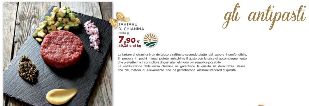Offerta per Tartare Di Chianina a 7,9€ in Coop