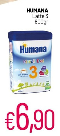 Offerta per Humana - Latte 3 a 6,9€ in Franzy's 
